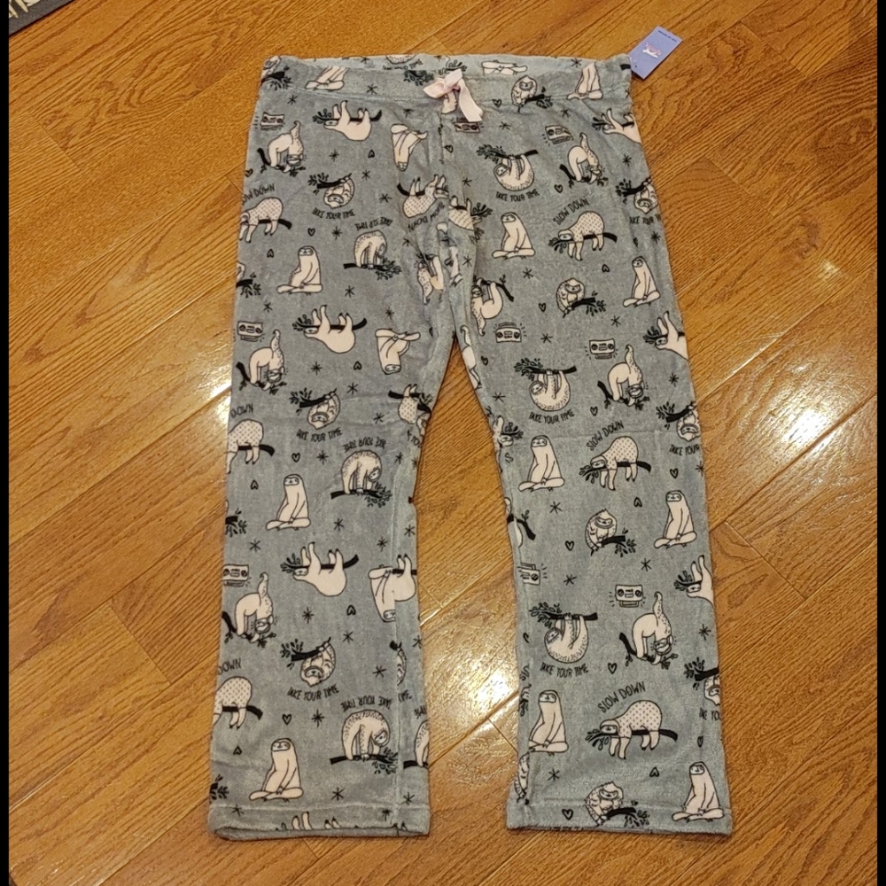 NWT SLOTH pajama lounge pants super soft comfort